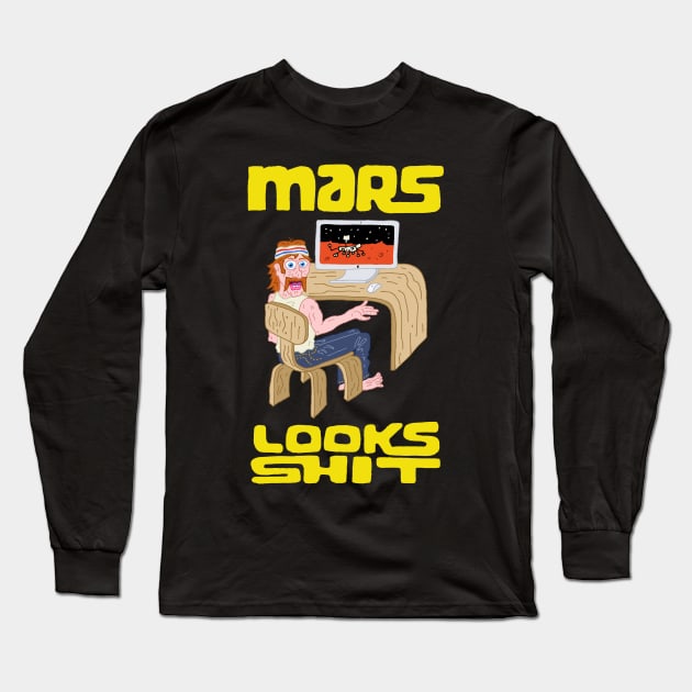 MARS Long Sleeve T-Shirt by andewhallart